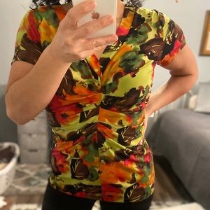 Woman’s Alfani tropical floral print blouse
